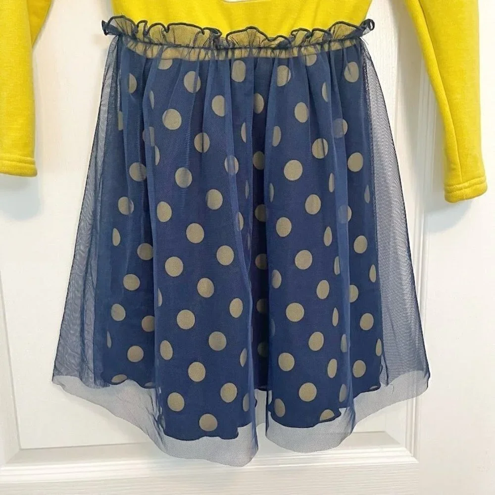Paul Frank Fresh Girly Long Sleeve Polka Dot Tulle Cute Dress
